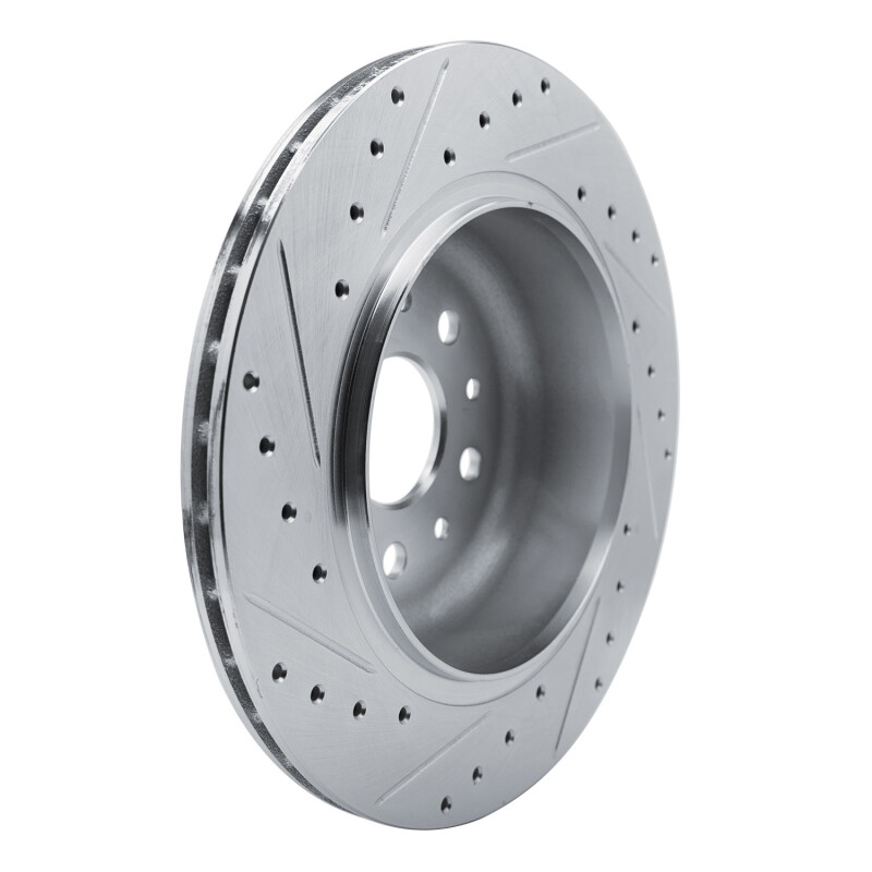 Jeep Gladiator Brake Rotor (1) - Rear Right - R1 Concepts - Drilled & Slotted - Silver - `20-`25